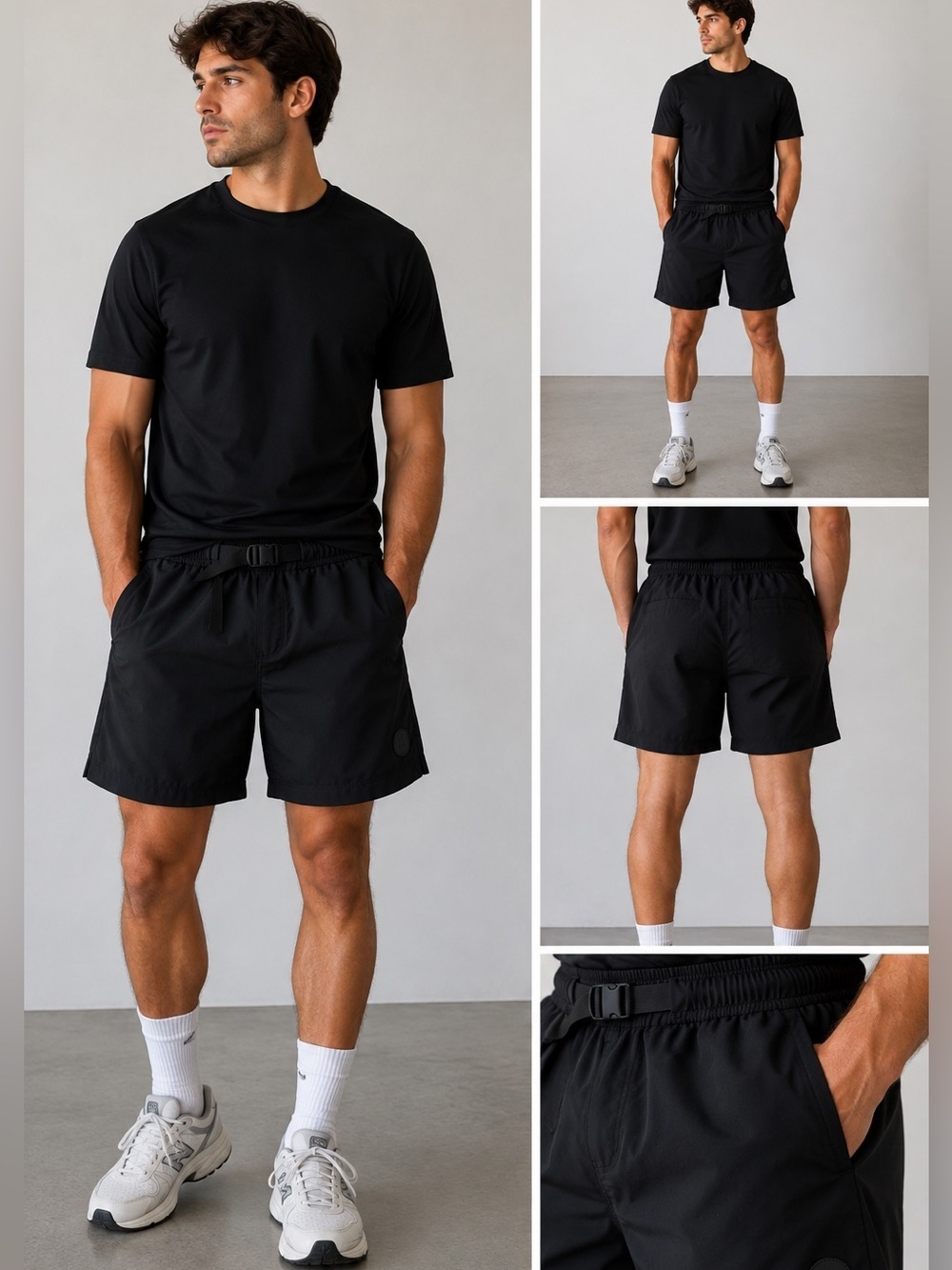 SoleFly Black Athletic Shorts XL Men’s Elastic Waist Belted Sport.